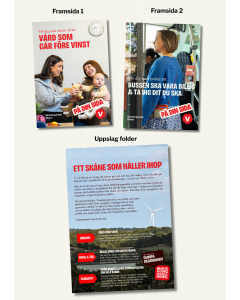 Folder A5: Valbudskap (sjukv&aring;rd, kollektivtrafik, regional utveckling) 100-pack